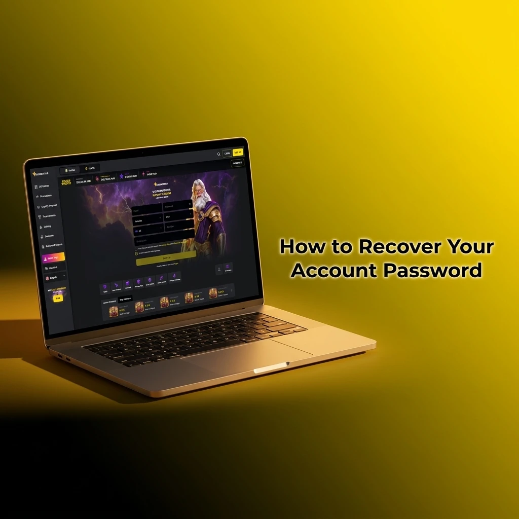 Golden Star account password recovery steps showing forgot password link, email reset process, and new password creation